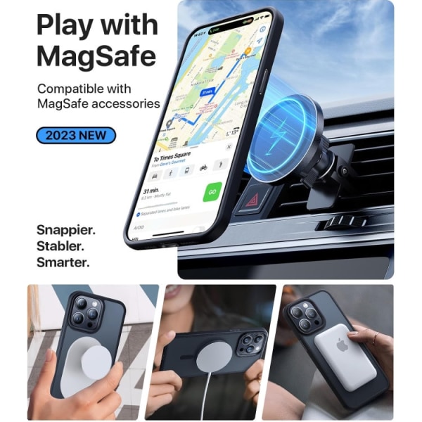 iPhone 15 Pro Max - MagSafe skal MagMat Frostad Matt Svart