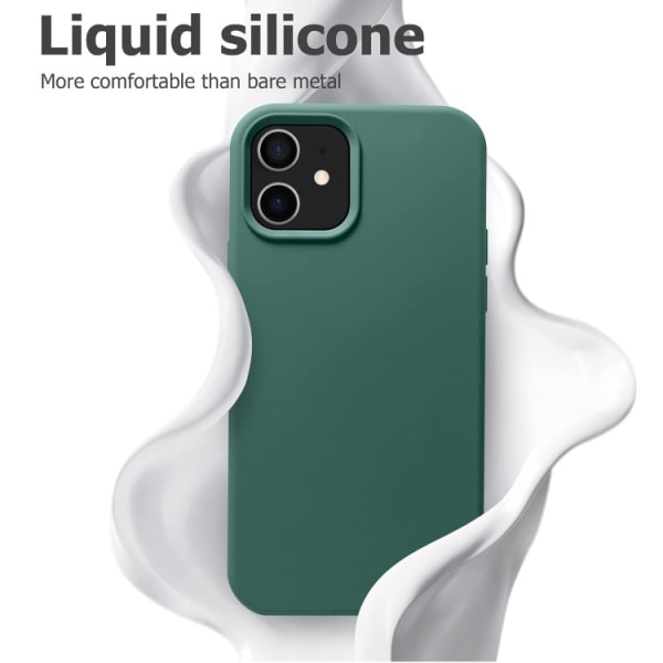 iPhone 11 - Gummibelagt Stöttåligt Silikon Skal Grön Green