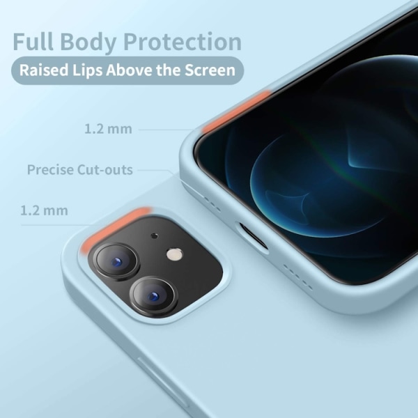 iPhone 11 - Gummibelagt Stöttåligt Silikon Skal Ljus Blå