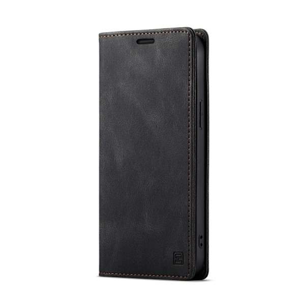 iPhone 14 Pro Max - Premium RFID Skyddat Läder Fodral Svart Black iPhone 14 Pro Max
