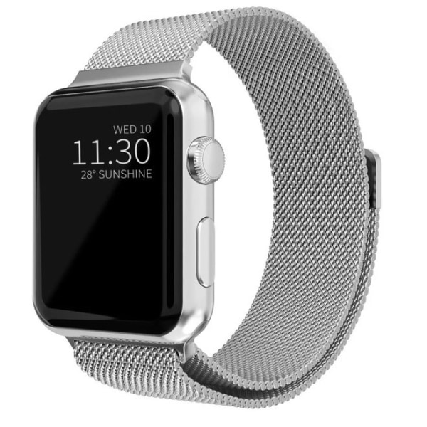 Armband Milanese Loop Kompatibelt Apple Watch 42/44/45 mm Silver Silver