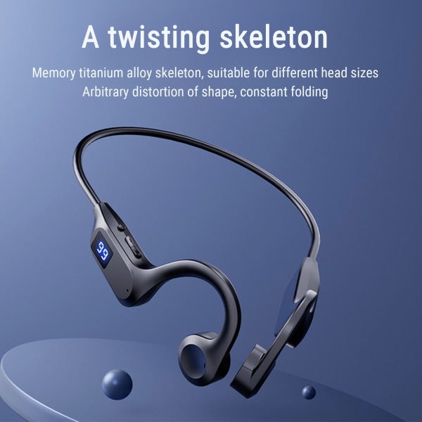 Öppna öron Hörlurar Benledning Trådlösa hörlurar Bluetooth 5.2 Inbyggd  mikrofon Sports Svettsäker Headset 3259 | Fyndiq