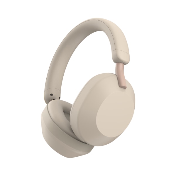 Over-Ear-hörlurar med huvudburen Bluetooth med full öratäckning Trådlöst stereomusikheadset Beige