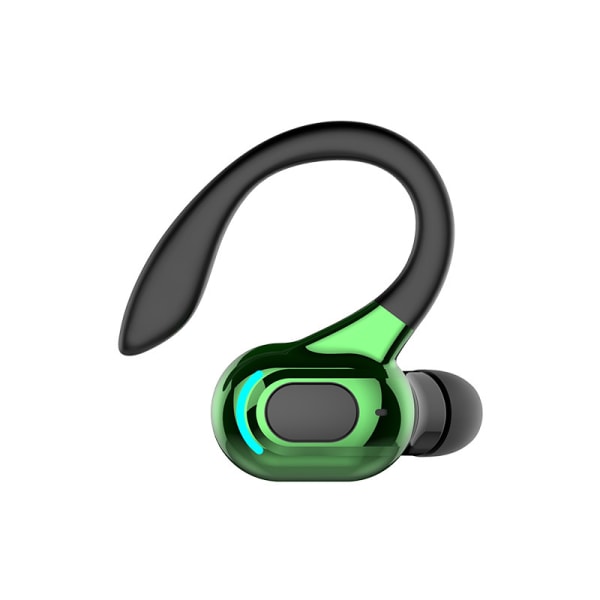 Trådlöst Bluetooth In-ear Headset Hanging-Ear Running Sport Öronproppar Stereo Grön