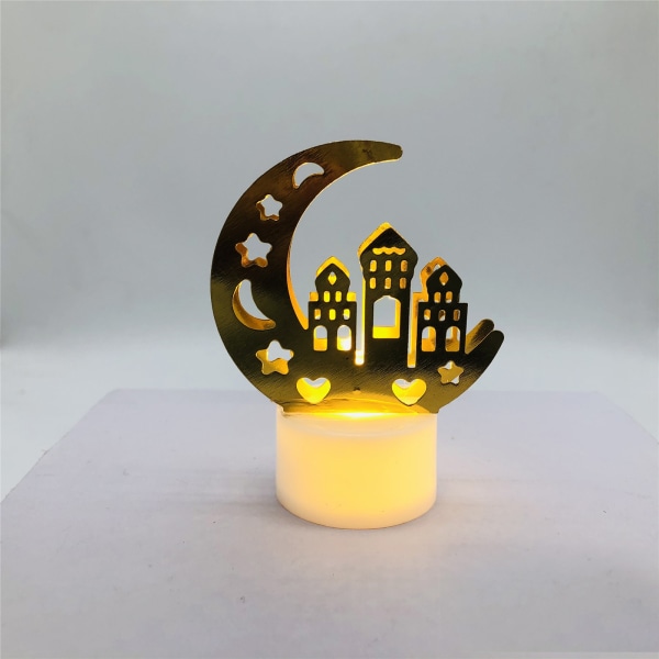 Muslimska Ramadan Eid Candle Lights dekorativa ornament B