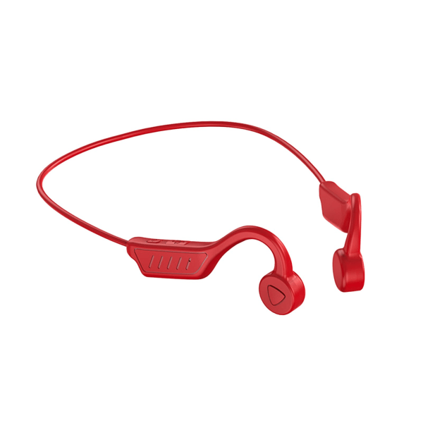 Benledning Trådlösa hörlurar Bluetooth öronmonterade stereoheadset Öronkrok Sports Business hörlurar Röd