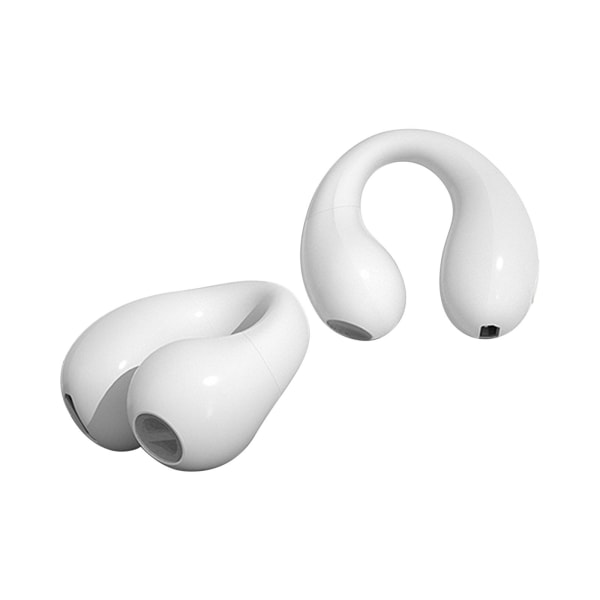 5.3 Bluetooth trådlösa hörsnäckor Öronklämma Öppet öron hörlurar Air Conduction Headset 16,2 mm Dubbla Drivers Djup bas Vit