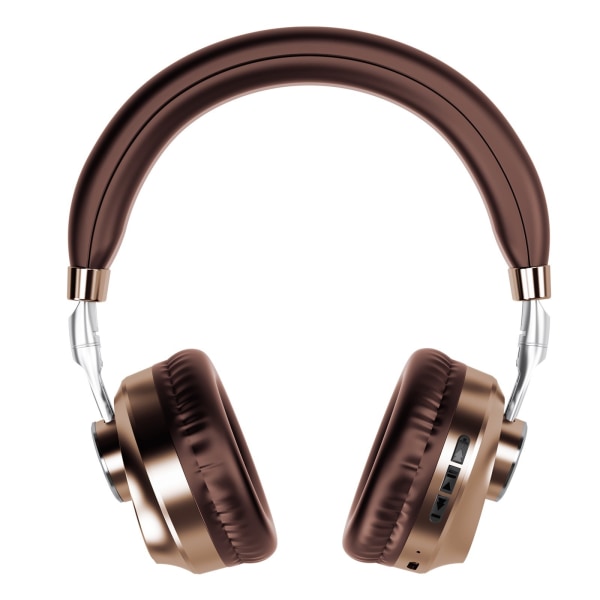 Over-Ear-hörlurar Metall Intelligent trådlöst brusreducerande hopfällbart Bluetooth Music Sports Headset Guld