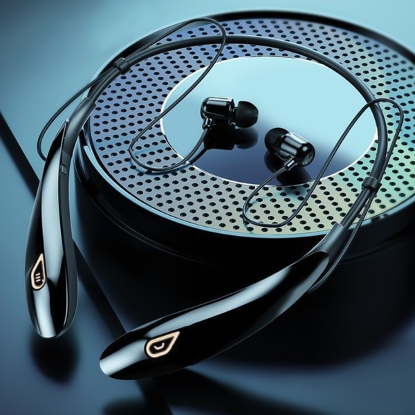 Trådlösa hörlurar 5.0 Bluetooth Sport Headset med mikrofon Guld 0934 | Guld  | Fyndiq