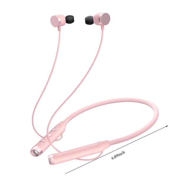 Bluetooth trådlöst headset med kortplats Sportspel Rosa