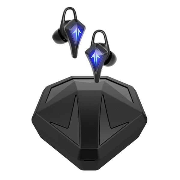 Trådlösa Bluetooth hörlurar E-sport Game Headset Låg latens Svart