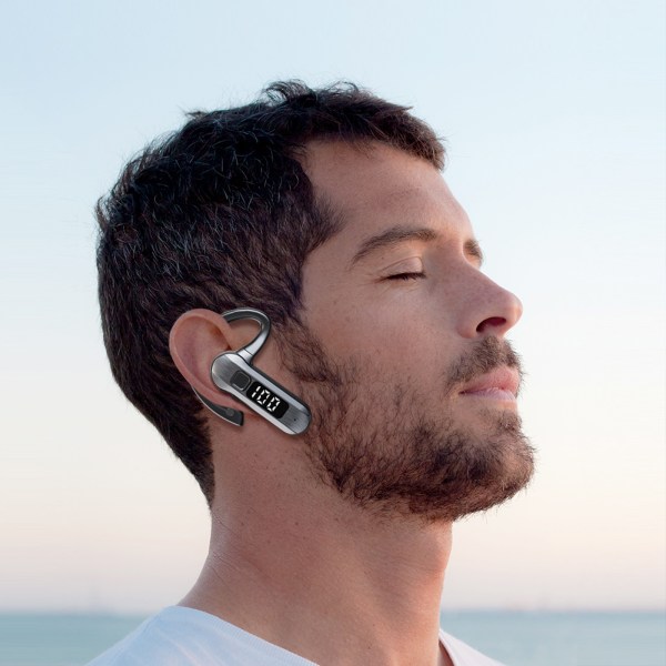 Benledning Trådlösa hörlurar Touch-Digital Display Bluetooth Headset 5.2 Bilhörlurar Ipx5