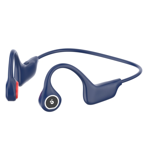Benledning Trådlösa hörlurar Öppet öra Bluetooth 5.1 sporthörlurar Inbyggd mikrofon IPX5 svettsäker headset för löpning Blå