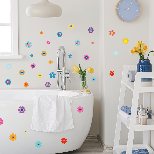 Tapetrumsdesign Väggklistermärken för badkarsdekorationer Gör-det-själv-konst väggmålning inredning Avtagbar tapetväggmålning för toalett badrum toalett