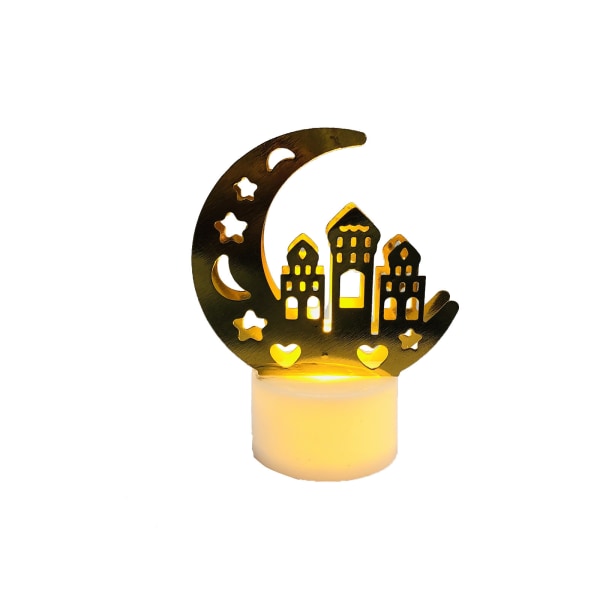 Muslimska Ramadan Eid Candle Lights dekorativa ornament B