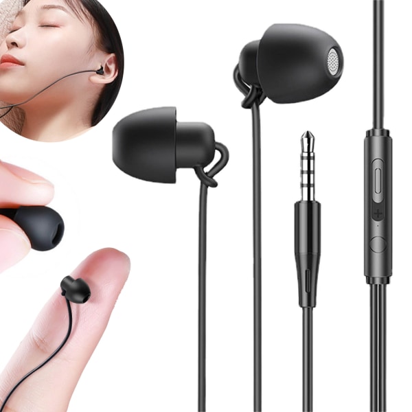 HI-FI-hörlurar i silikon med mikrofonbrusreducerande 3,5 mm-gränssnitt Mini  för sömn 8b83 | Fyndiq