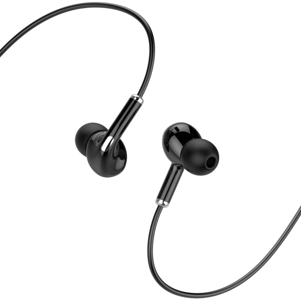 Trådlösa Bluetooth hörlurar Halshängande brusreducerande hörlurar Sporthörlurar Headset med mikrofon Svart