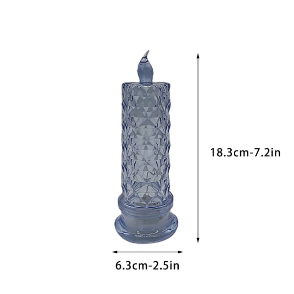 Flameless Candle Rose Pattern Refraction Projection Atmospheric Night Table Decoration Imitation Crystal Lamp LED Electronic Candle 2