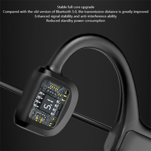Benledning Trådlösa hörlurar HI-FI Bluetooth 5.0 Stereo Headset Sporthörlurar