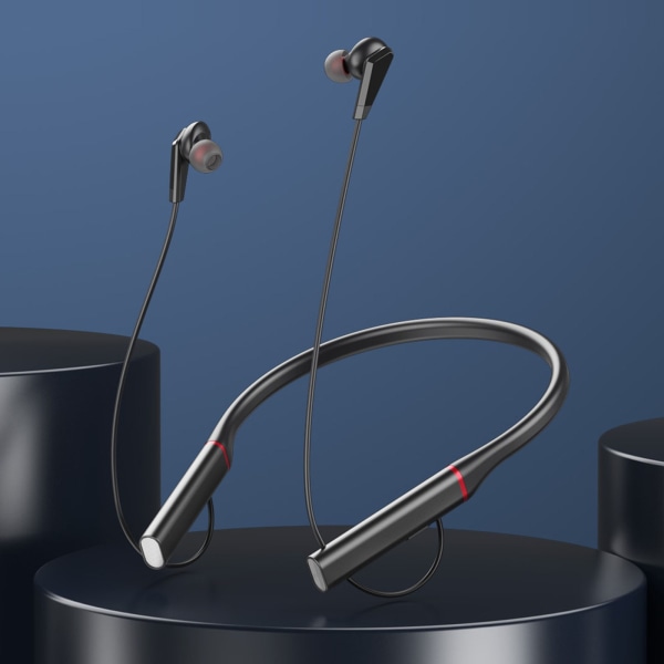Trådlöst Bluetooth headset Halshängande in-ear-hörlurar Stereo HI-FI Musik Sportspel grå