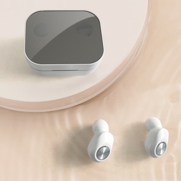 Bluetooth 5.0 trådlösa hörlurar Djupt basljud IPX5 hörlurar In-ear stereohörlurar Vit