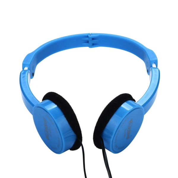 Kubite hörlurar med tråd på örat hopfällbara stereoheadset för barn Blå