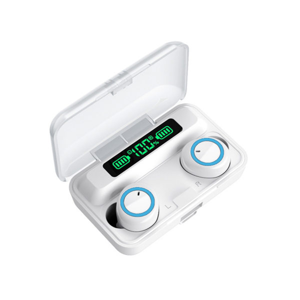 Touch Control Wireless 5.0 Bluetooth hörlurar TWS Stereo In-ear Headset Ipx7 Vit