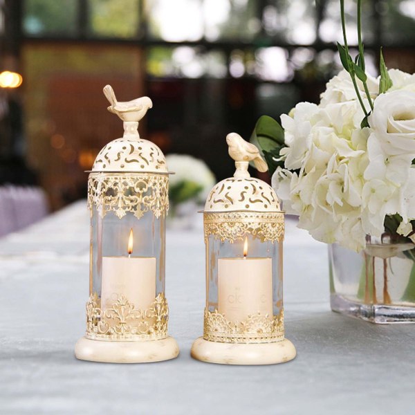 Marocko Europeiska Ljusstake Hushålls romantiska Bröllopsbord Candlelight Avtagbar middagsljusstake D