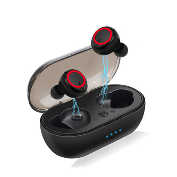 Mini In-ear Earphones 5.0 Bluetooth Headset Trådlösa stereohörlurar Svart