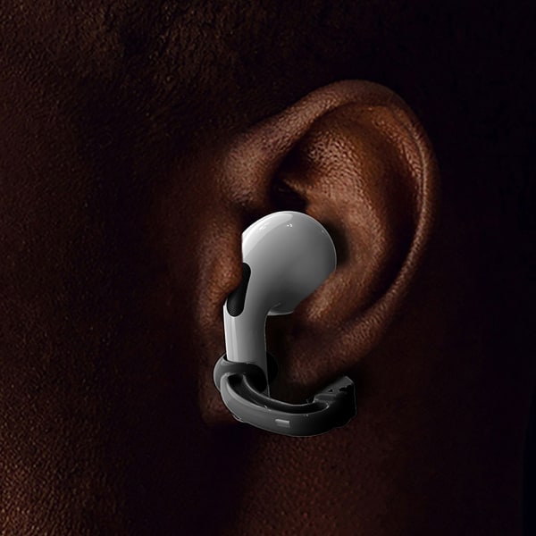 Trådlösa hörlurar som lämpar sig för Apples Airpods1/2/3 Bluetooth Headset Clip anti-loss Svart
