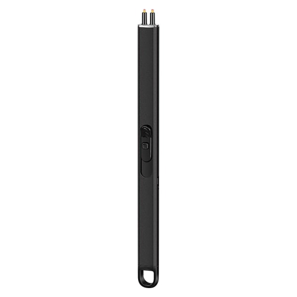 Elektrisk tändare USB uppladdningsbar flamfria köksredskap Plasma tändare vindtät kan knytas till nyckelringen Svart