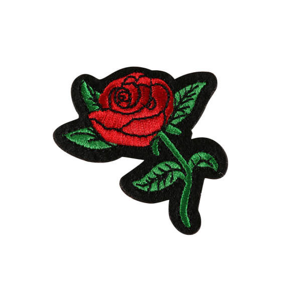 6st Rose Broderi Badge Kläder Tyg Patch Applikation Dekor DIY B