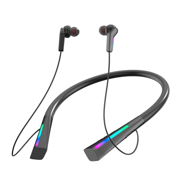 In-Ear Trådlösa hörlurar RGB Atmosphere Light Sports Bluetooth Headset Svart