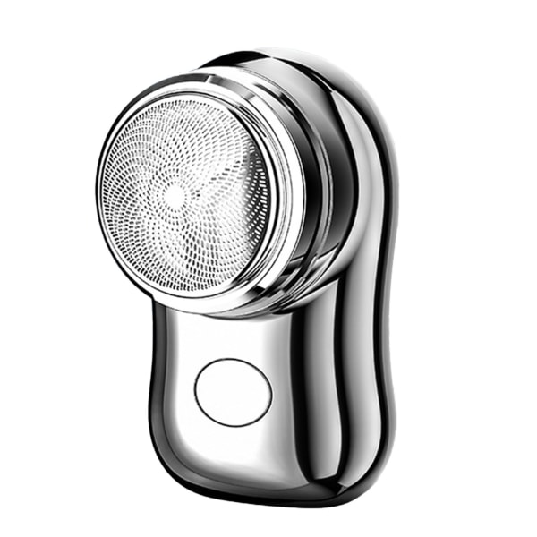 Elektrisk rakapparat i minifickastorlek, våt och torr USB laddningsbar bärbar rakapparat för män Silver