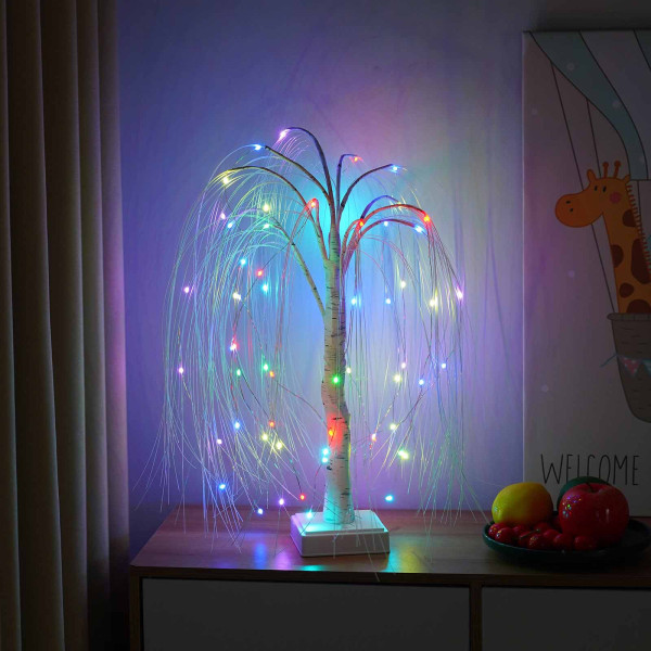 19,67 tum Bonsai Tree 60 LED-lampor RGB med fjärrkontroll 16 färgskiftande lägen för belysning av sovrum Desktop Julfest Ideal nattljus