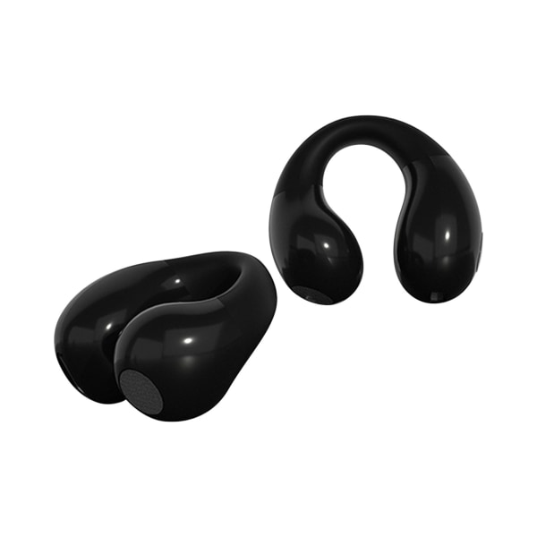 5.3 Bluetooth trådlösa hörsnäckor Öronklämma Öppet öron hörlurar Air Conduction Headset 16,2 mm Dubbla Drivers Djup bas Svart