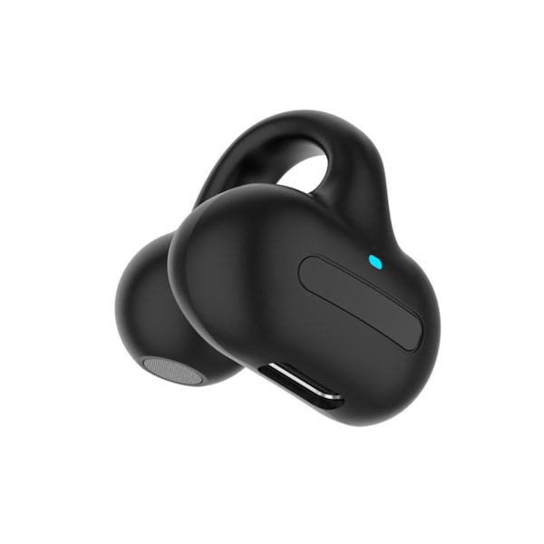 Air Conduction Öronklämma Bluetooth hörlurar Trådlösa Stereo Single Ear Headset med stor kapacitet M-S8 Svart