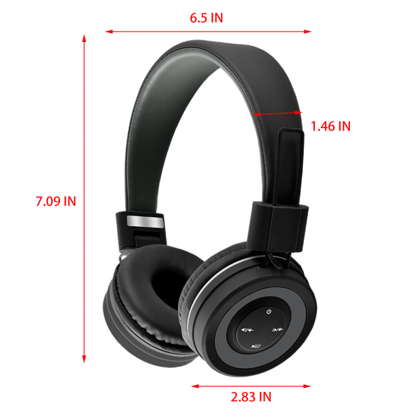 Over-Ear-hörlurar Bluetooth Dual Mode Trådlöst och trådbundet spel Musiknyckelkontroll Vikbart stereomjuka hörselkåpor Headset Svart