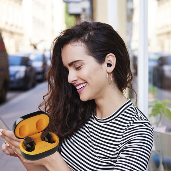 X99 In-Ear Earbuds Wireless Bluetooth 5.1 Mini Earphones Svettsäkra stereo E-sports Headset Svart