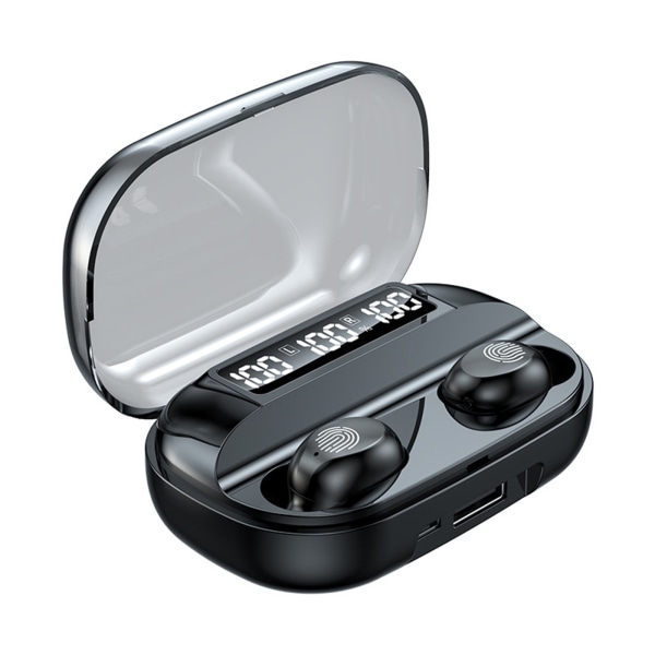 In-Ear-hörlurar HI-FI Headset T3 Wireless Bluetooth 5.2 Sport Tresiffrig skärm Bärbar laddningsbox Svart