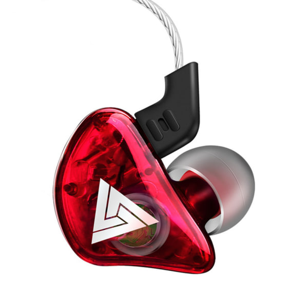 QKZ CK5 In Ear-hörlurar med mikrofon Triangel Stereo 3,5 mm trådbundna hörlurar Headset röd