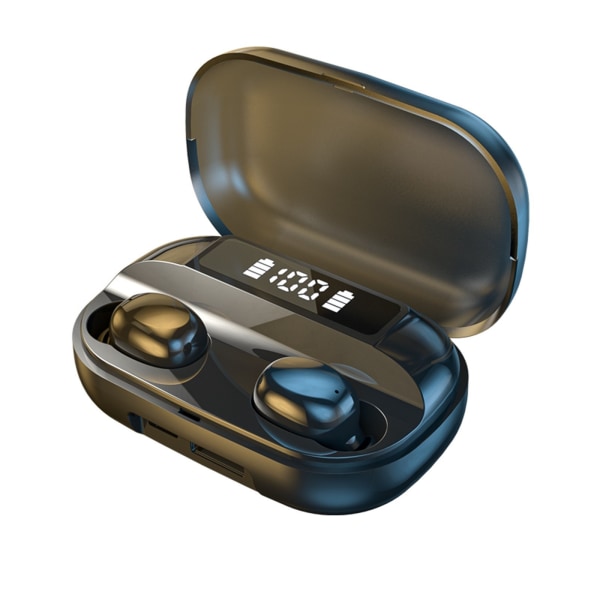 T3 Twins Earbuds Wireless Mini Headset Bluetooth 5.2 Sport Portable Laddningsbox Svart