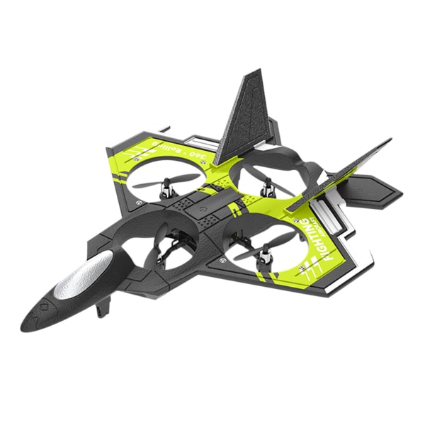 UAV Flygplan Fixed Wing Foam Flygplan Flygplan 2,4G Trådlöst med LED-ljus Fjärrkontroll Flygplan Stunt Roll Cool Light Frigolitplan Grön