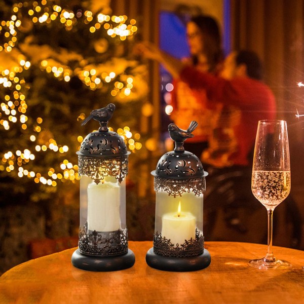 Marocko Europeiska Ljusstake Hushålls romantiska Bröllopsbord Candlelight Avtagbar middagsljusstake B