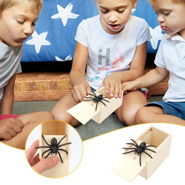 Spindeln startar Träboxtricks Kreativt tricks Leksaker Spindeltricks människor