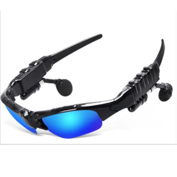 Stereo Bluetooth glasögon och hörlurar Smart 2-i-1 blå svart