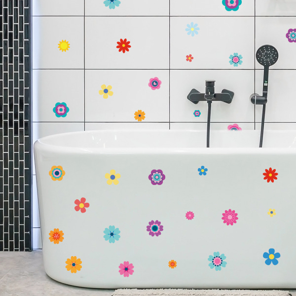 Tapetrumsdesign Väggklistermärken för badkarsdekorationer Gör-det-själv-konst väggmålning inredning Avtagbar tapetväggmålning för toalett badrum toalett