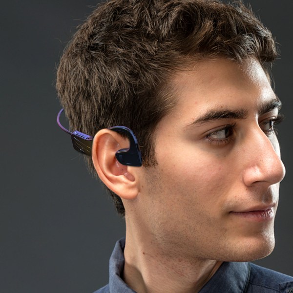 Trådlösa hörlurar Öronmonterade Sport Bluetooth Headset Card Mp3