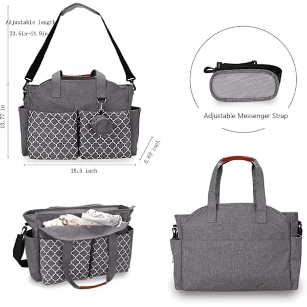 Bleiebag med stellematte, oppgradert multifunksjonell babygave