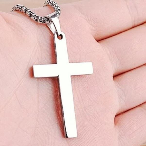 Enkelt korshalsband Hänge Smycken Mode Herrhalsband